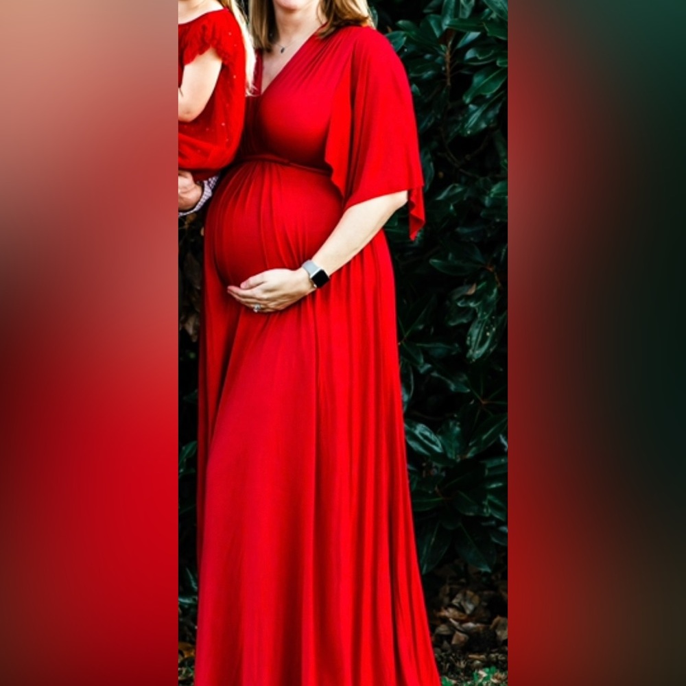 Rachel Pally flutter sleeve maxi maternity dress M